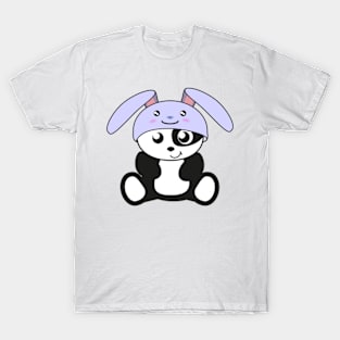 Panda, sweet panda in rabbit costume T-Shirt